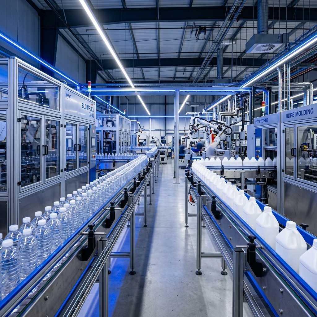 Advanced blow molding factory floor