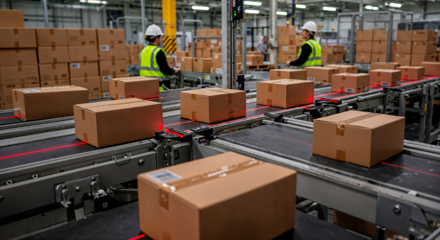 Large containers packed in trays for high-speed automated filling and depalletizing