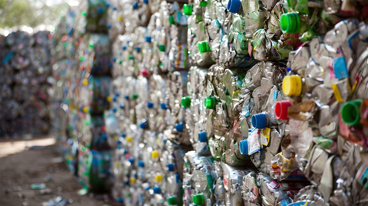 PET PCR resin and recycled bottles